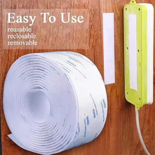 SANKA Self Adhesive Hook and Loop Tape Roll, Heavy Duty Sticky Back Fastener, White 5.08 cm x 3.05 m (2 in x 10 FT) thumbnail 4