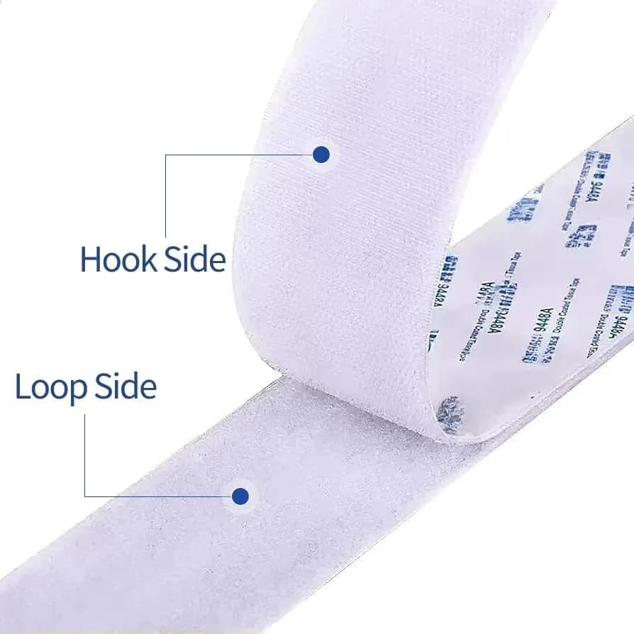 SANKA Self Adhesive Hook and Loop Tape Roll, Heavy Duty Sticky Back Fastener, White 5.08 cm x 3.05 m (2 in x 10 FT) - view 3