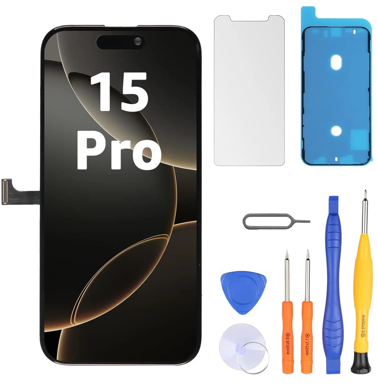 LL TRADER 6.1" FHD LCD Display Screen Replacement for iPhone 15 Pro with Repair Kit - main product image