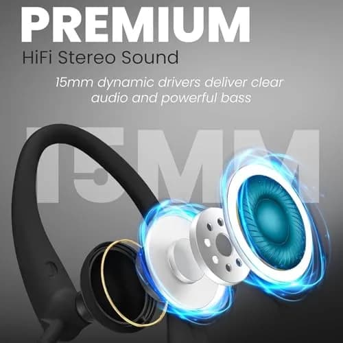 PHILIPS USB-C Wired Earbuds with Microphone | Secure Fit Sport Earhooks, Deep Bass 15mm Drivers, Inline Controls, Wired Open Ear Headphones for Running & Gym thumbnail 3