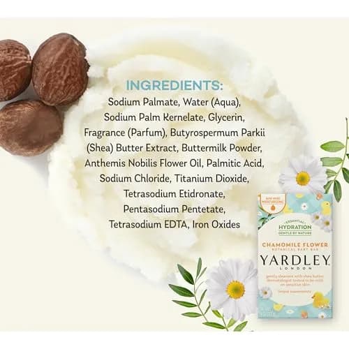 Yardley London Chamomile Flower Nourishing Baby Bar Soap 200g (7oz) | Dermatologist Tested for Sensitive Skin thumbnail 6