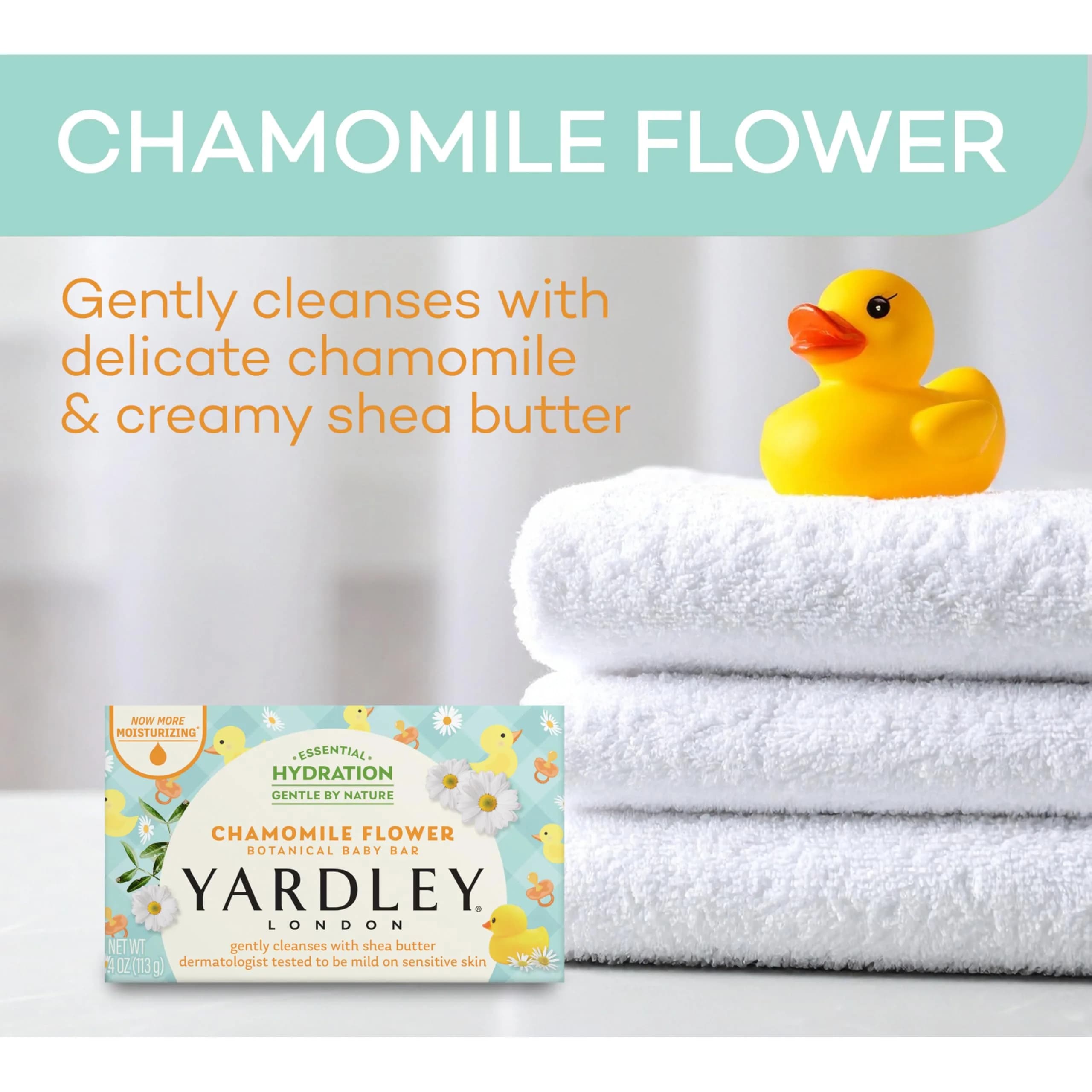 Yardley London Chamomile Flower Nourishing Baby Bar Soap 1 Bar Pack (Pack of 2) - view 3