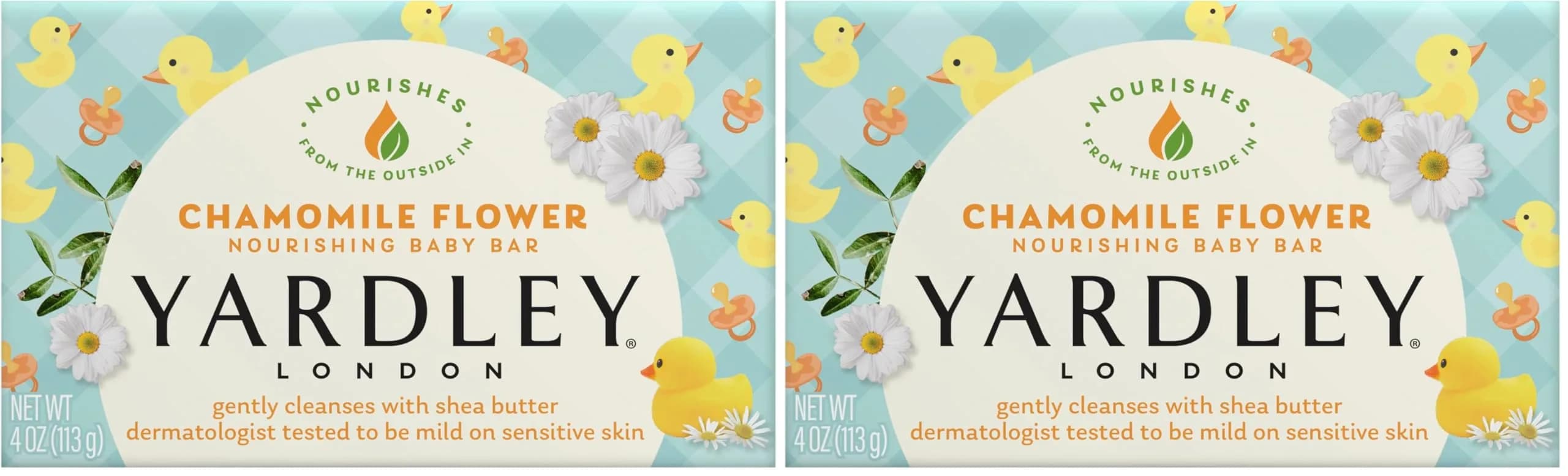 Yardley Oatmeal and Almond Bar Soap 113g (4 oz) | Moisturizing Cleanser for Dry Skin — Chamomile Flower