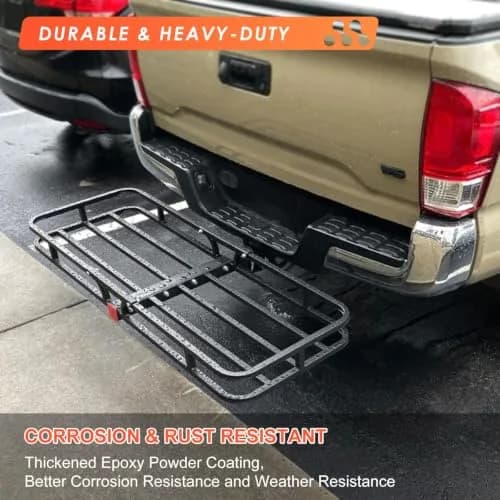 MeeFar Hitch Mount Cargo Carrier Rack Basket 53"x19"x5.5" | 500 lbs capacity for SUVs & trucks thumbnail 6