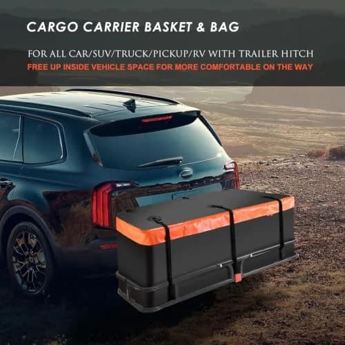 MeeFar Hitch Mount Cargo Carrier Rack Basket 53"x19"x5.5" | 500 lbs capacity for SUVs & trucks thumbnail 8