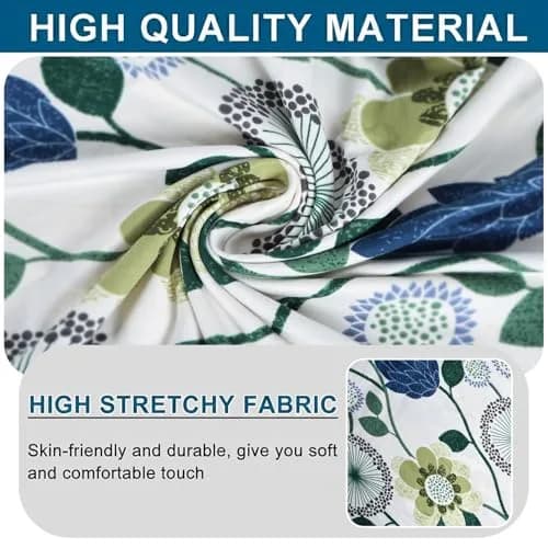 WOMACO Office Chair Cover Large | Stretch Floral Protector for High Back Desk Chair thumbnail 7