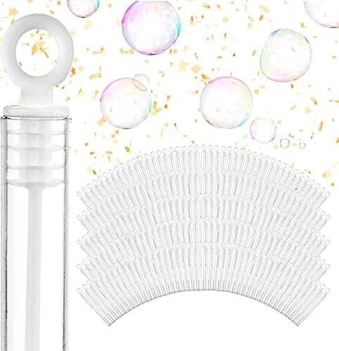 Stock Your Home Wedding Bubbles Bulk - White Circle Top Wands (200 Count) | Wedding Bubble Favors for Guests thumbnail 1