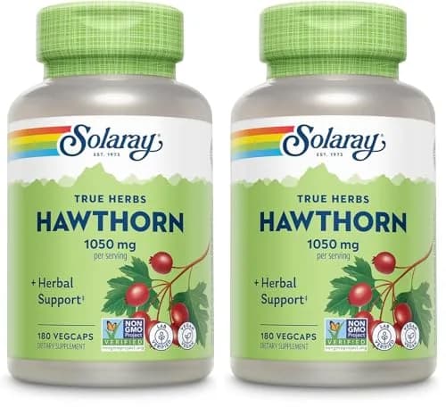 SOLARAY Hawthorn Berry Capsules 1050 mg | 360 VegCaps (Pack of 2) | Vegan, Non-GMO Herbal Supplement thumbnail 1
