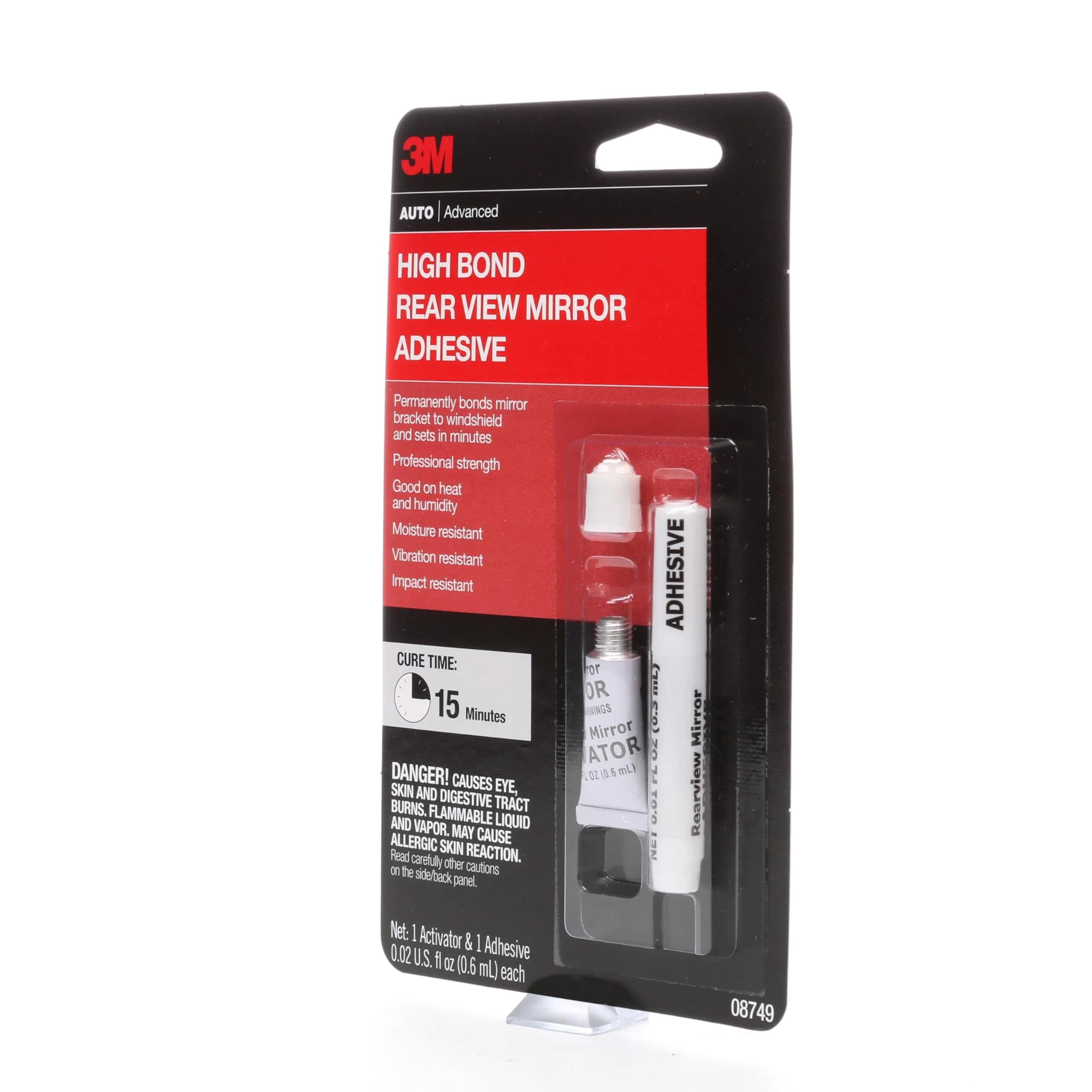 3M High-Bond Rearview Mirror Adhesive 2-Pack 0.02 fl oz Each (1.2 mL Total) | Securely Attaches Mirror Brackets - view 3