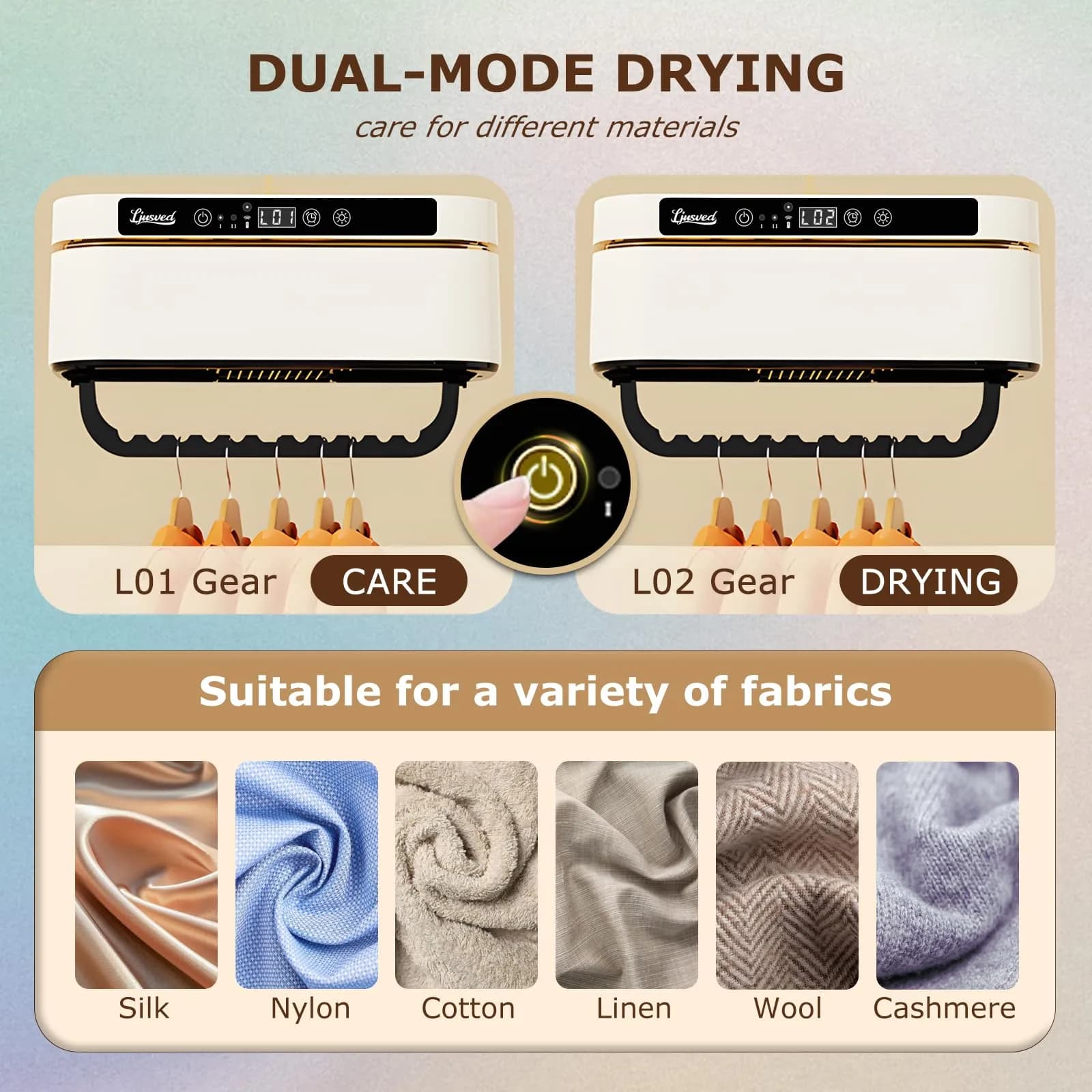 Ljusved 3-in-1 Portable Clothes Dryer and Shoe Dryer 1.67 kg (3.68 lb) | Fast Drying for Apartments and Travel - view 4