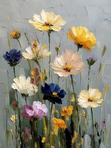 MBNTJHT Wild Flowers Stamped Cross Stitch Kit 30x40cm (11CT) | Easy Beginner Embroidery Art Craft thumbnail 1