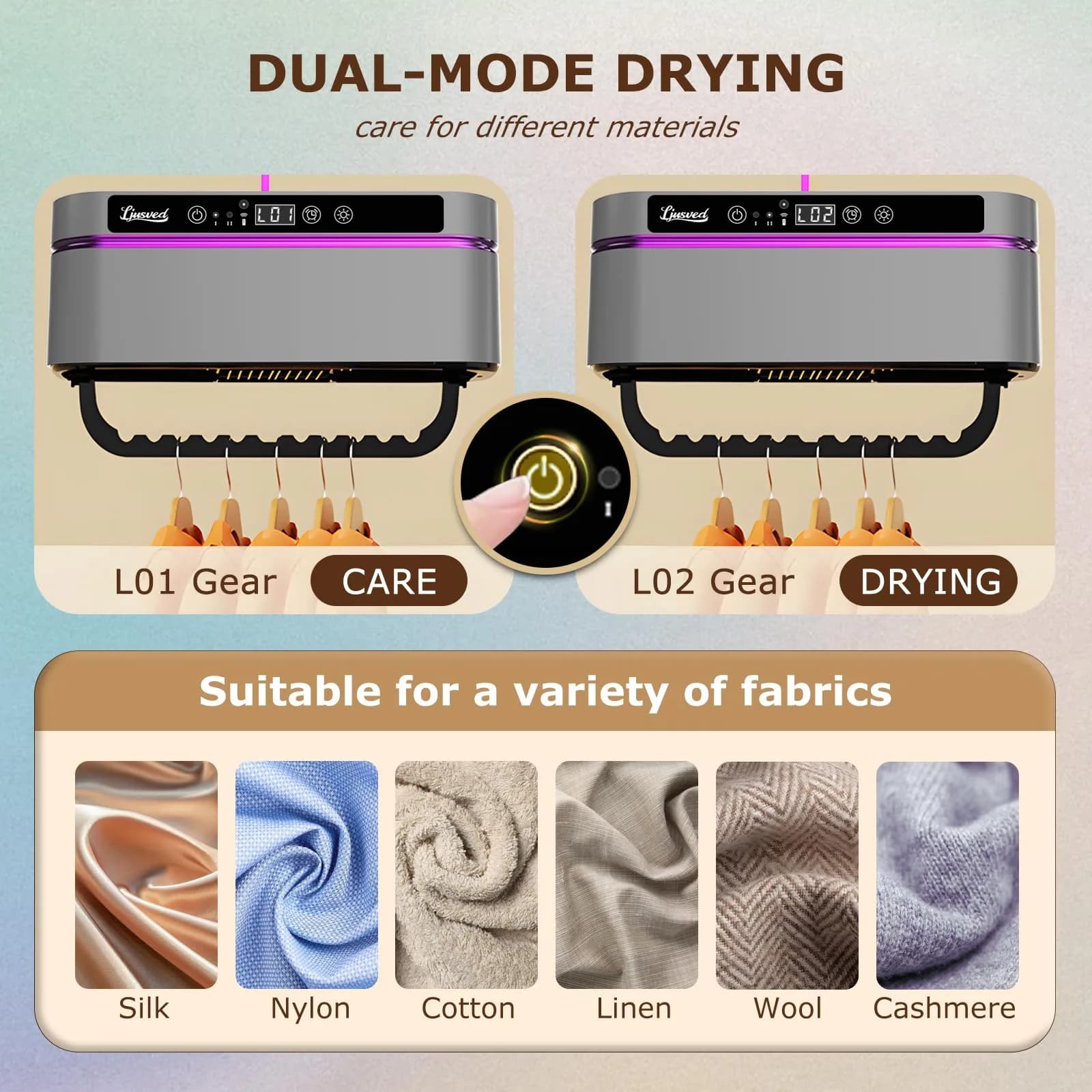 Ljusved 3-in-1 Portable Clothes Dryer and Shoe Dryer 1.65 kg (3.64 lb) | Fast Drying for Apartments and Travel - view 4