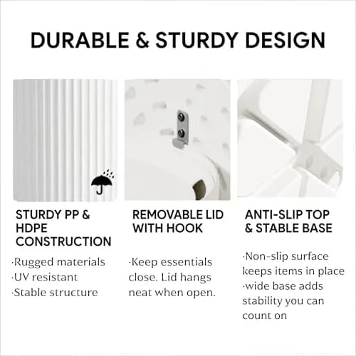 Diyfire White 2pcs Cooler Side Table | All Weather Portable Ice Chest (70-120c) thumbnail 3