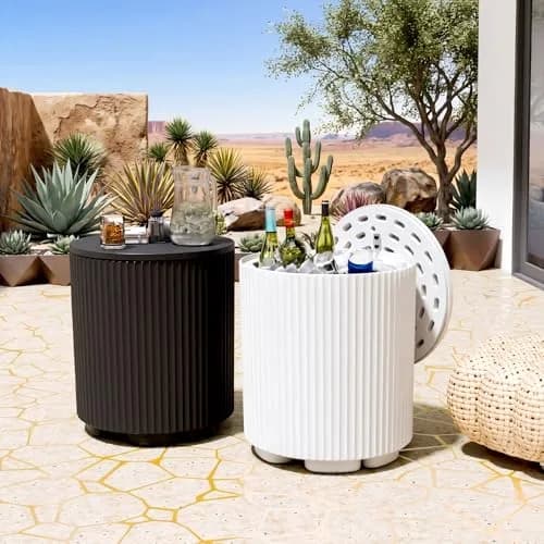 Diyfire Outdoor Cooler Side Table 14.76"L x 14.76"W x 16.65"H | All Weather Resistant Portable Ice Chest thumbnail 7