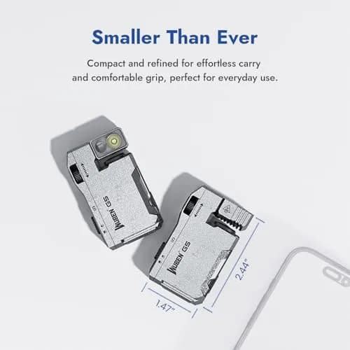 WUBEN G5 EDC Flashlight Magnetic Keychain Rechargeable Mini Pocket Flashlight 400LM Dual Light Sources RGB Light Portable Flat Flashlight for Outdoor Home Emergency (Ice Crack) thumbnail 3