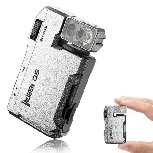 WUBEN G5 Rechargeable EDC Flashlight, Mini Flat Bright Pocket Flashlight with RGB, 400 Lumens | 15.6 cm (6.14 in) Length — Silver