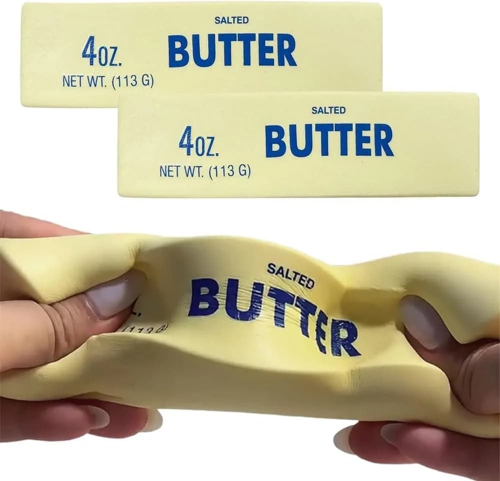 Generic Slow Rebound Butter Stick Squeeze Stress Toy - 2 Piece Pack (Yellow) - main product image