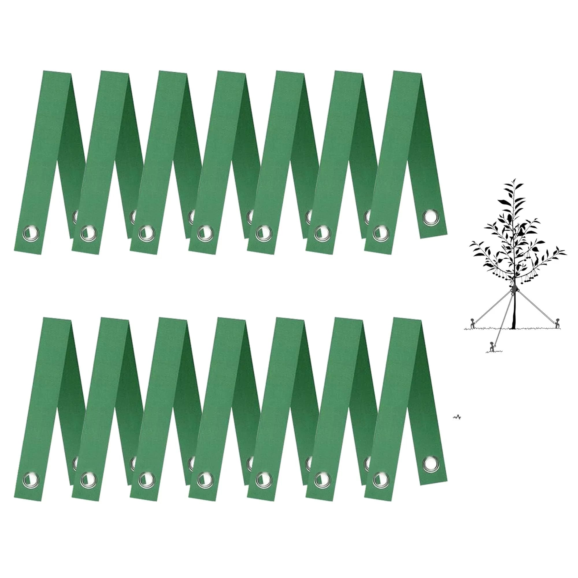 FCENDS Heavy Duty Tree Straps for Staking, 15.8" (40cm) Pack of 14 | Protects Young Trees from Wind Damage - main product image