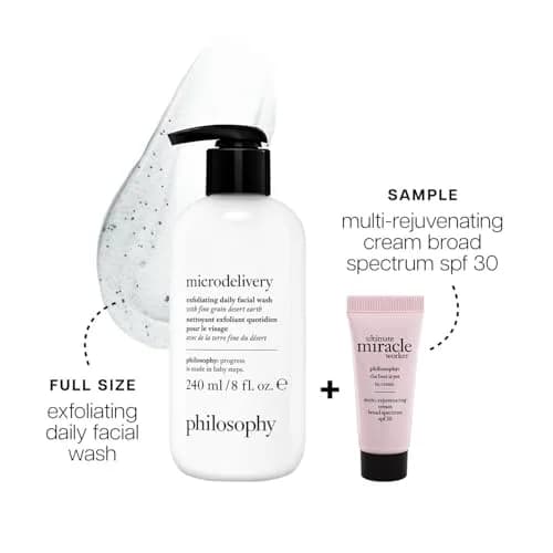 philosophy Microdelivery Exfoliating Daily Facial Wash 8.24 fl oz (244 ml) | Gentle Daily Cleanser for All Skin Types thumbnail 2