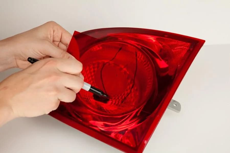 3M Auto High Strength Red Lens Repair Film 3.75 in x 7.75 in | Weatherproof, Curved Surface Adhesive (70-120 chars) thumbnail 7