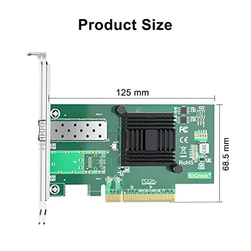 10Gtek Gen4 NIC 10Gb/s PCIe Network Adapter Single SFP+ Port PCIe 4.0 X1 | Realtek RTL8127 Controller thumbnail 4