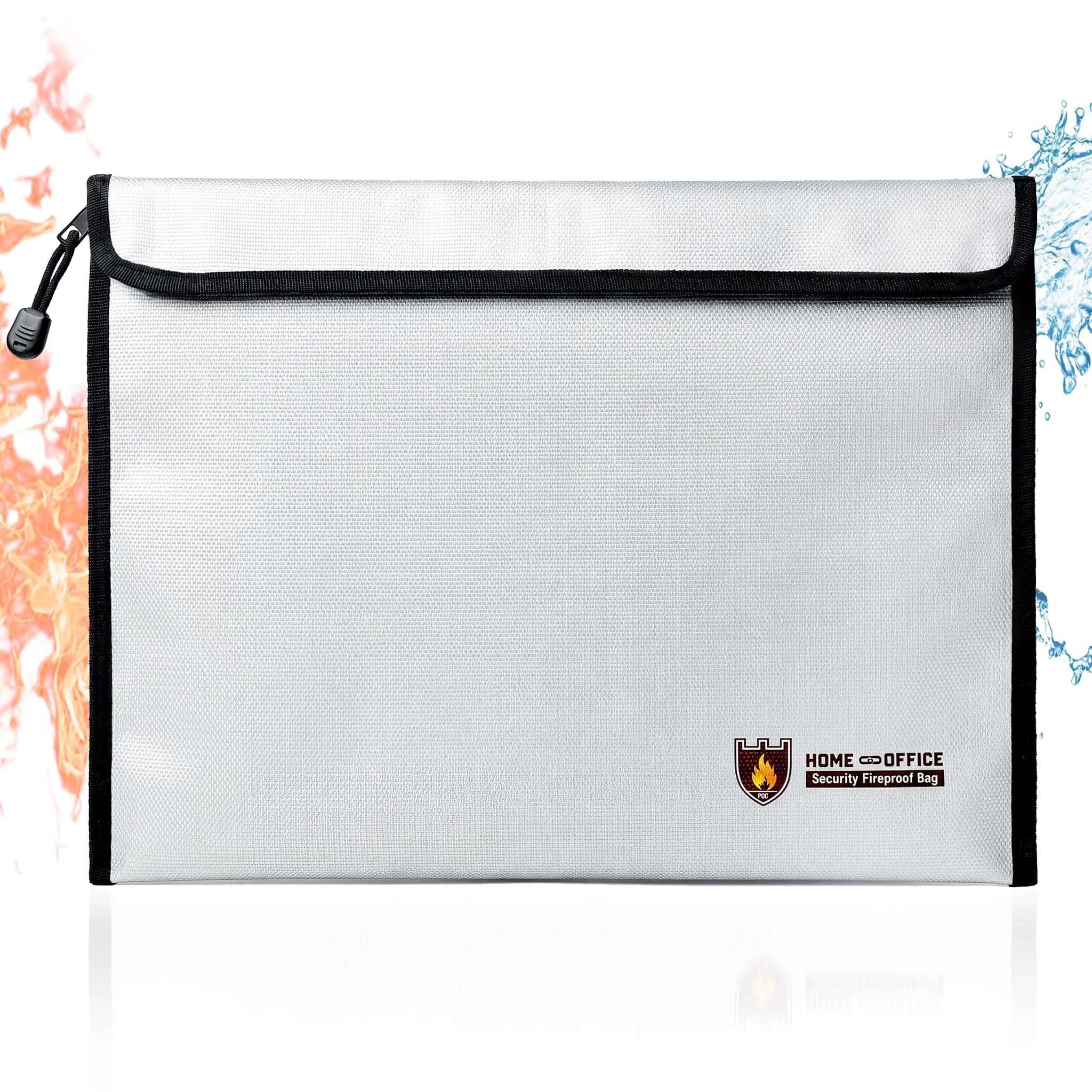 Geban Extra Large Fireproof Document Bag 38cm x 28cm (15''×11'') | Protects Valuables from Fire & Water - main product image
