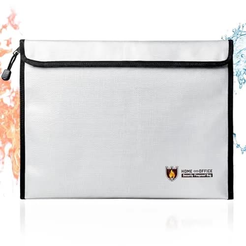 Geban Extra Large Fireproof Document Bag 38cm x 28cm (15''×11'') | Protects Valuables from Fire & Water thumbnail 1