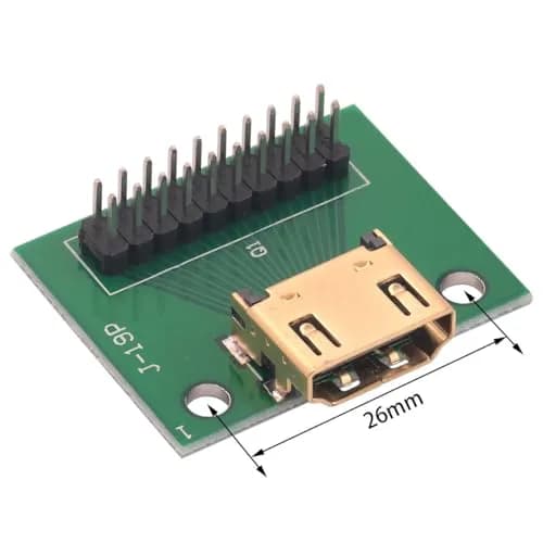 Teansic HDMI Female 19-Pin Breakout PCB Board with 2.54mm Straight Pin (2-Pack) | Essential for Hardware Debugging & Signal Testing thumbnail 4