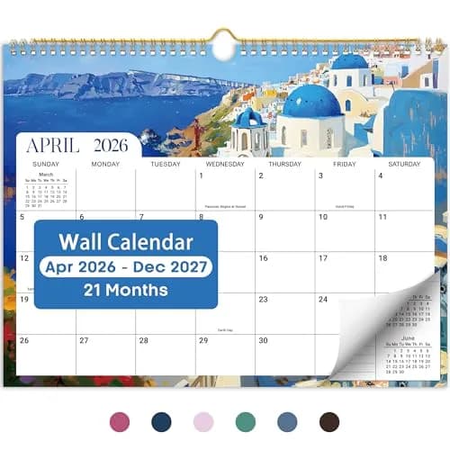 Taja Calendar 2026-2027 | 21-Month Wall Calendar with Elegant European Landscapes thumbnail 1