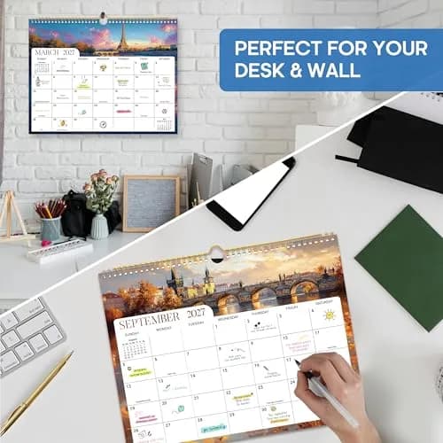 Taja Calendar 2026-2027 | 21-Month Wall Calendar with Elegant European Landscapes thumbnail 6
