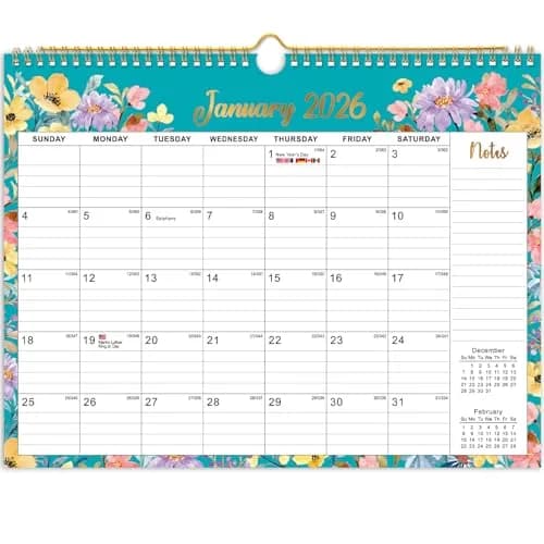Taja Floral Wall Calendar 2026-2027 (11.5" x 14.7") | Organize Your Year with Premium Paper - main product image