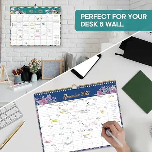 Taja 2026-2027 Wall Calendar 14.7" x 11.5" (36.8 cm x 29.2 cm) | Floral Design, 21-Month Planning thumbnail 6