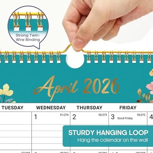 Taja 2026-2027 Wall Calendar 14.7" x 11.5" (36.8 cm x 29.2 cm) | Floral Design, 21-Month Planning thumbnail 3
