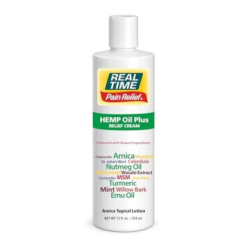 Real Time Pain Relief Hemp Oil Plus, 12 fl oz | Natural Pain Support with Arnica thumbnail 1