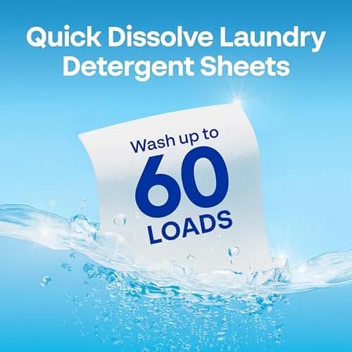 Earth Breeze Laundry Detergent Sheets Island Tropics 60 Loads | Concentrated Formula Eco-Friendly Biodegradable Value Pack thumbnail 4