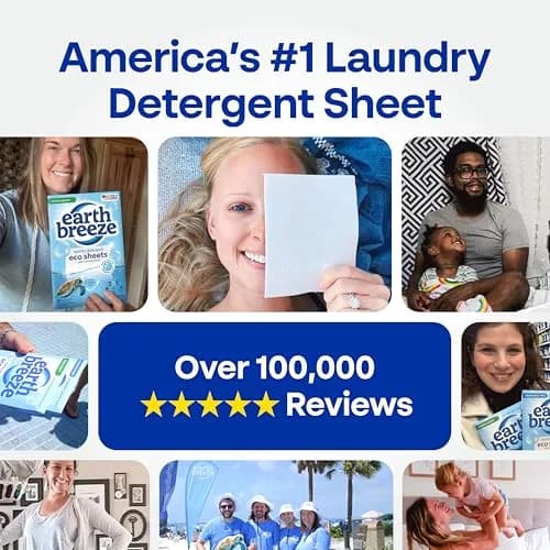 Earth Breeze Laundry Detergent Sheets Island Tropics 60 Loads | Concentrated Formula Eco-Friendly Biodegradable Value Pack thumbnail 8