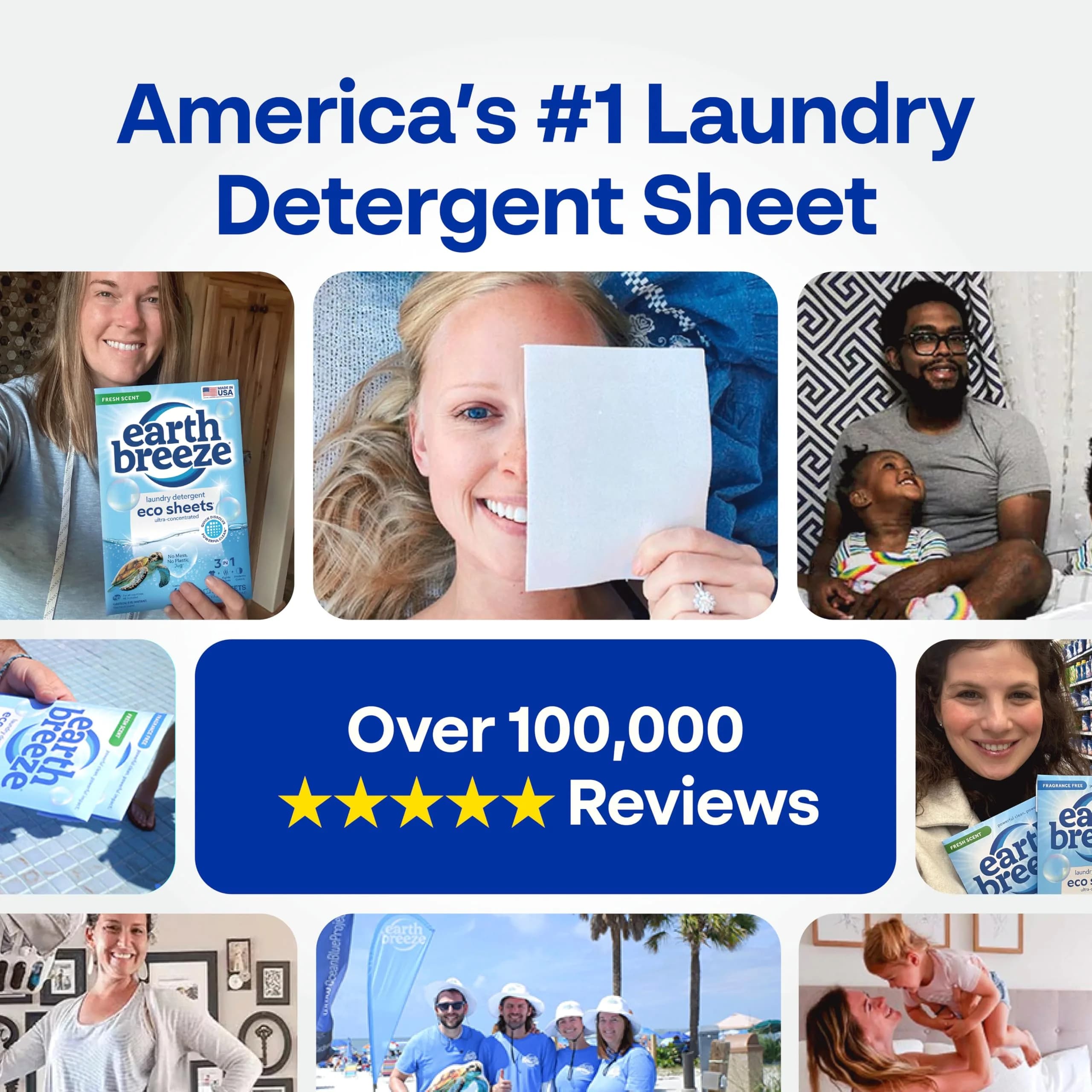 Earth Breeze Laundry Detergent Sheets River Rain Scent, 60 Loads | Eco-Friendly Biodegradable Laundry Detergent - view 8