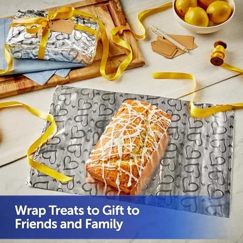 Reynolds Wrap Fun Foil Embossed Aluminum Foil Roll with Hearts, 156 g (5.5 oz) | Food Gifting & Celebrations thumbnail 4