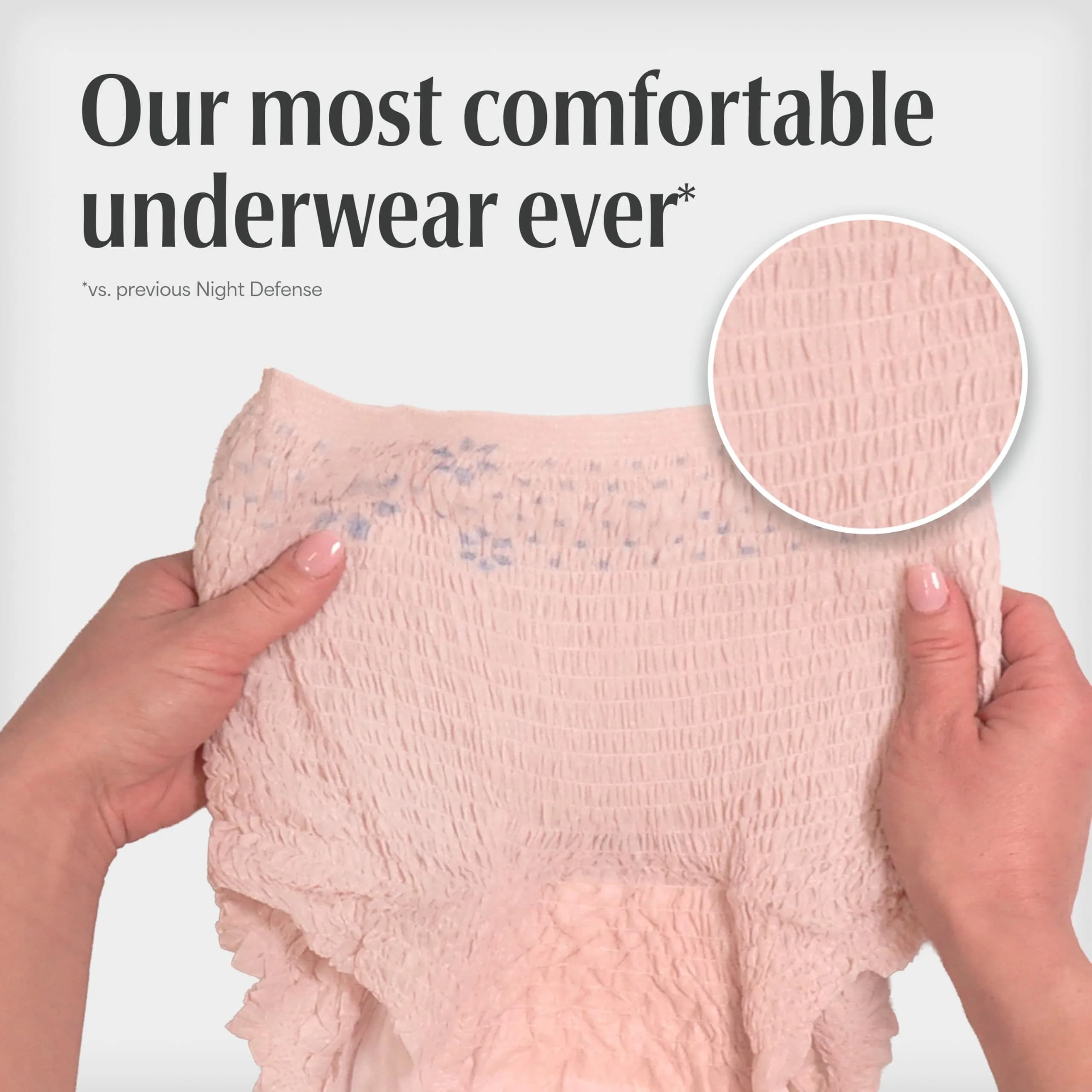 Depend Night Defense Adult Diapers for Women XXL Blush | Overnight Incontinence & Postpartum Bladder Leak Protection - view 6