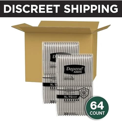 Depend Night Defense Incontinence Underwear for Men, Extra-Large (44-54" Waist) | 12 Hours Overnight Protection thumbnail 2
