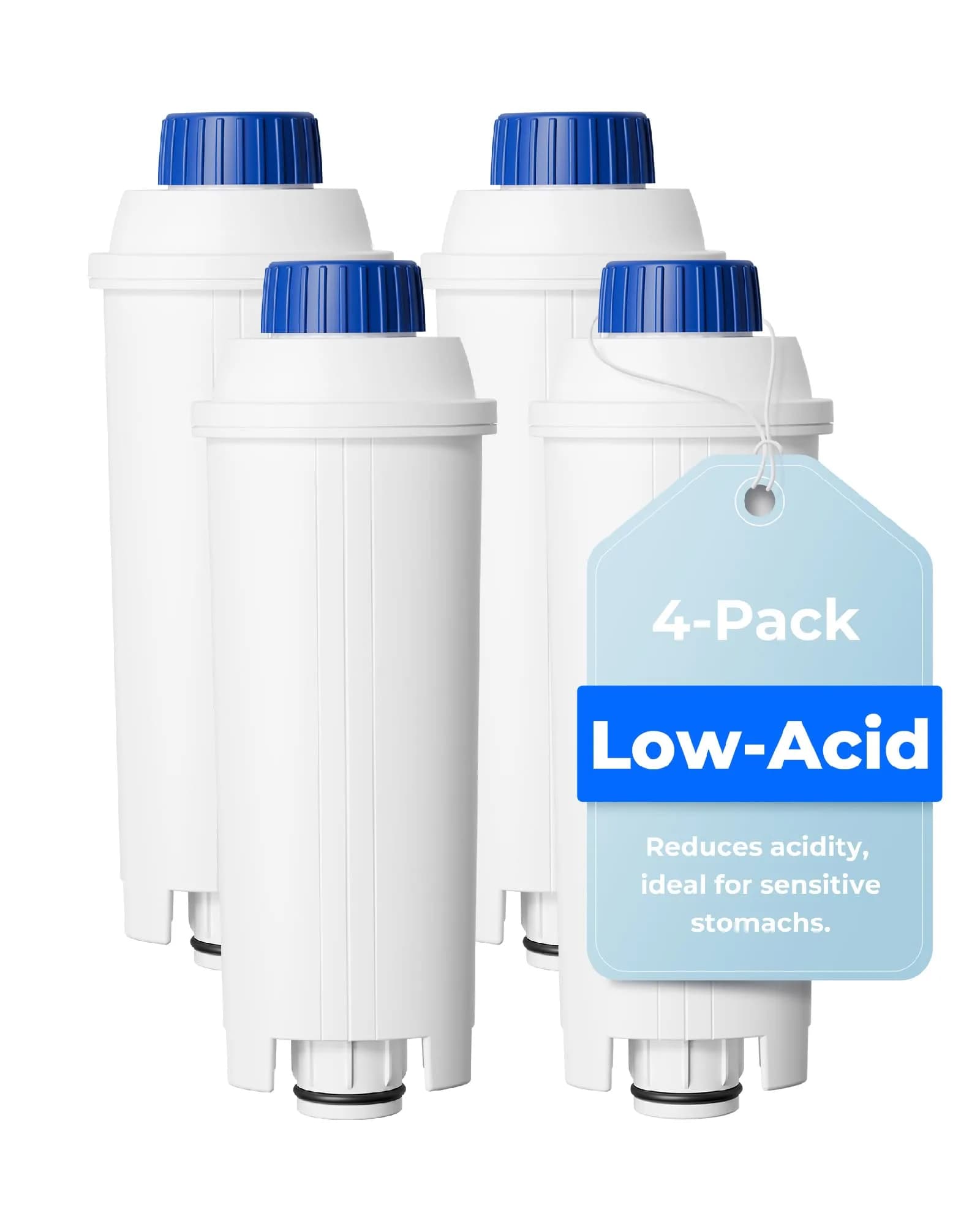 Waterdrop DLS C002 Filter Replacement for De'Longhi Coffee Machines 4 Pack | Reduces Chlorine & Impurities for Better Taste — 4-Pack