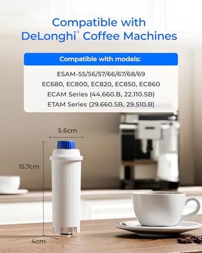 Waterdrop C11 Low-Acid Coffee Filter Replacement for De'Longhi® 4 Pack | Advanced Filtration for Smoother Coffee thumbnail 2