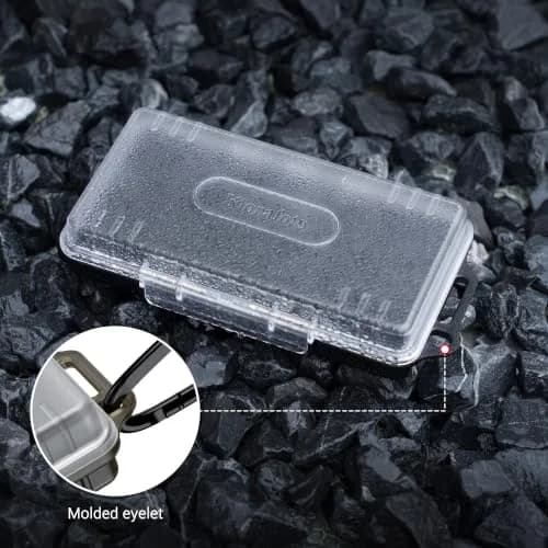 Kiorafoto 40-Slot SD Card Holder Case with Labels & Carabiner | Transparent, Water-Resistant thumbnail 5