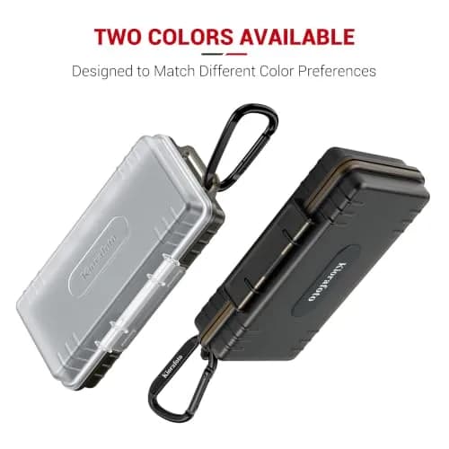 Kiorafoto 40-Slot SD Card Holder Case with Labels & Carabiner | Transparent, Water-Resistant thumbnail 7