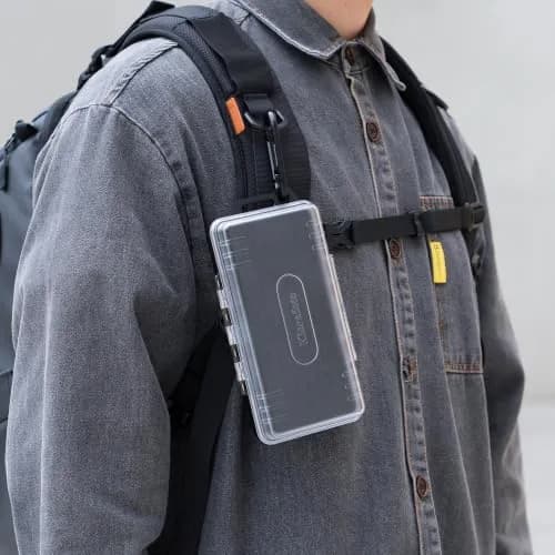 Kiorafoto 40-Slot SD Card Holder Case with Labels & Carabiner | Transparent, Water-Resistant thumbnail 8