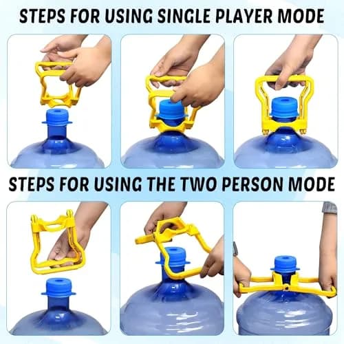 U-Goforst 6-Piece Water Jug Cap & Handle Set | 5 Gallon Reusable Silicone Caps & Ergonomic Lift Handle thumbnail 5