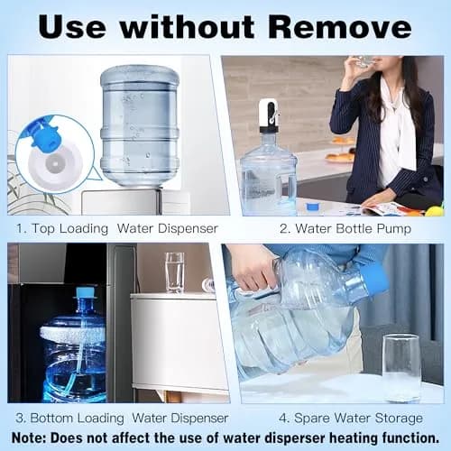 U-Goforst 6-Piece Water Jug Cap & Handle Set | 5 Gallon Reusable Silicone Caps & Ergonomic Lift Handle thumbnail 8