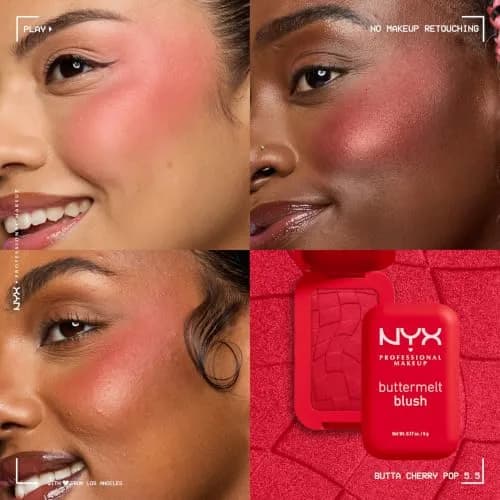 NYX Professional Makeup Buttermelt Blush Powder Butta Than Coral 5g (0.17 oz) | High Pigment Face Makeup thumbnail 3