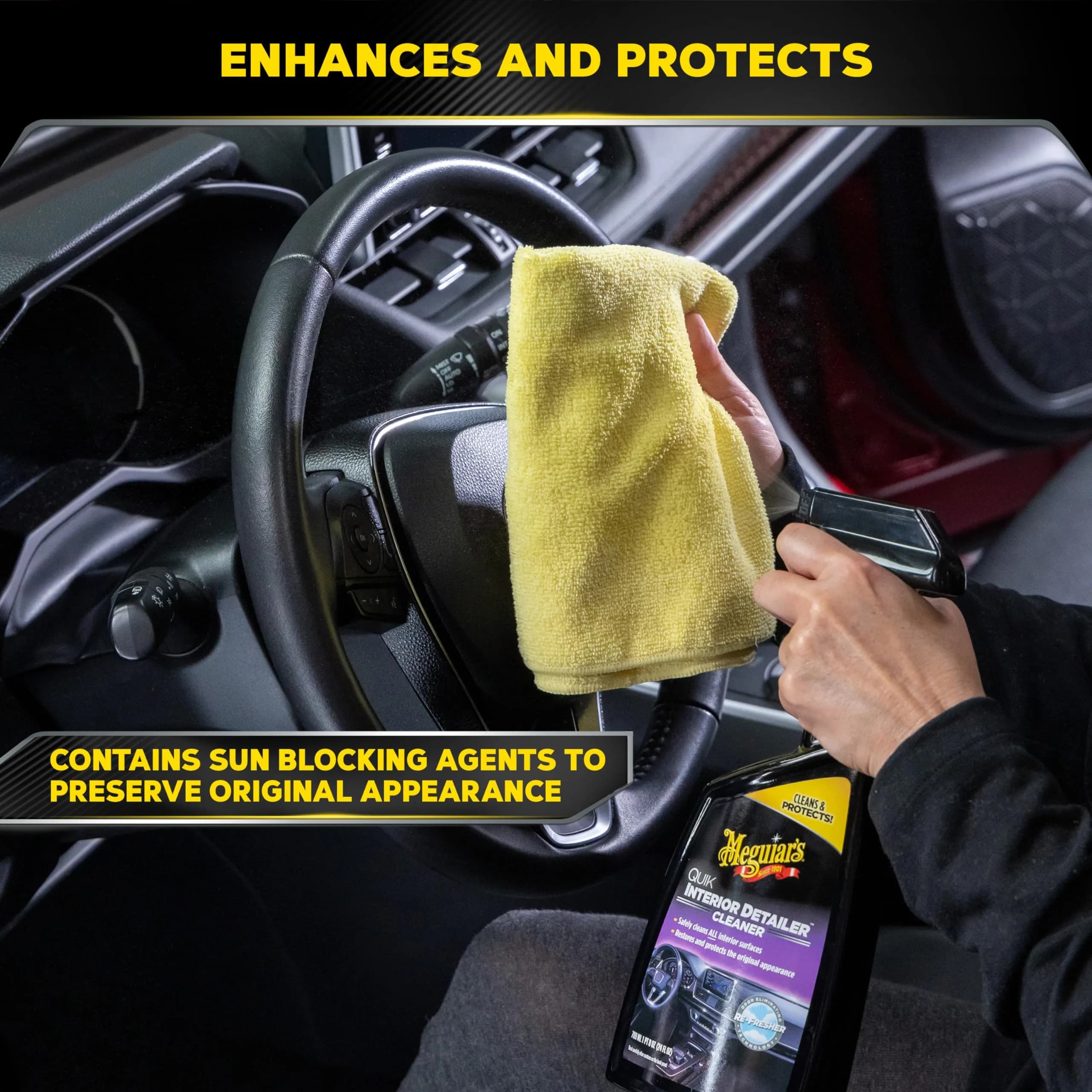 Meguiar's Quik Interior Detailer Cleaner 24 Fl Oz (Pack of 6) | Cleans & Protects All Interior Surfaces - view 6
