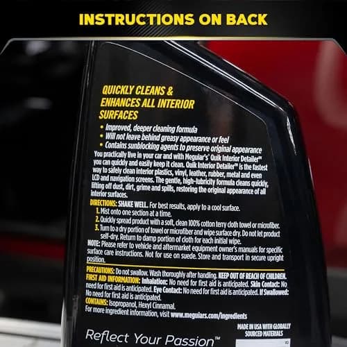 Meguiar's Quik Interior Detailer Cleaner 24 Fl Oz (Pack of 6) | Cleans & Protects All Interior Surfaces thumbnail 7